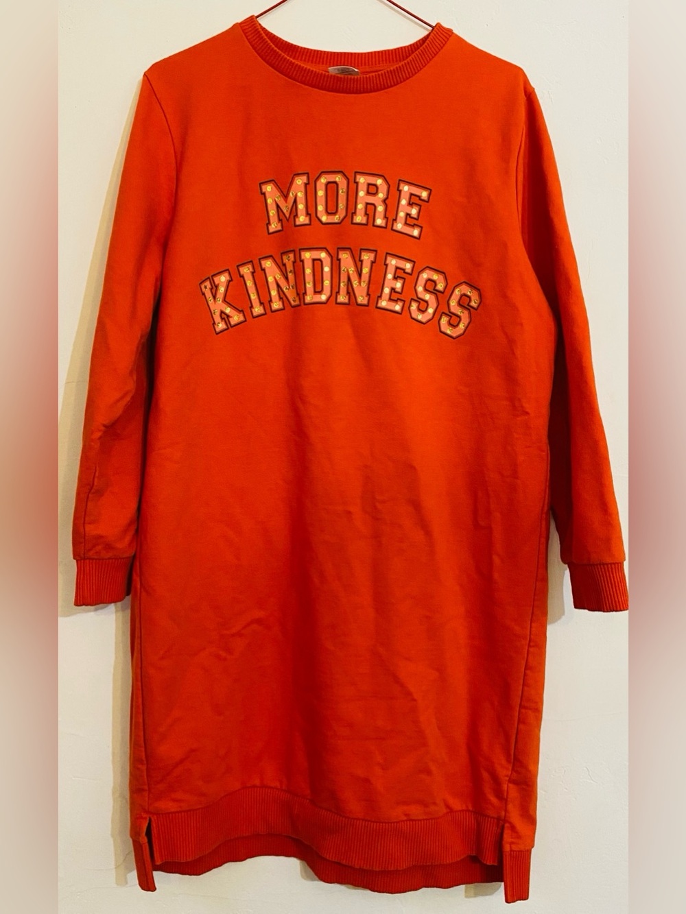 Wonder Nation Girls Orange Sweatshirt Dress XL(14-16) plus